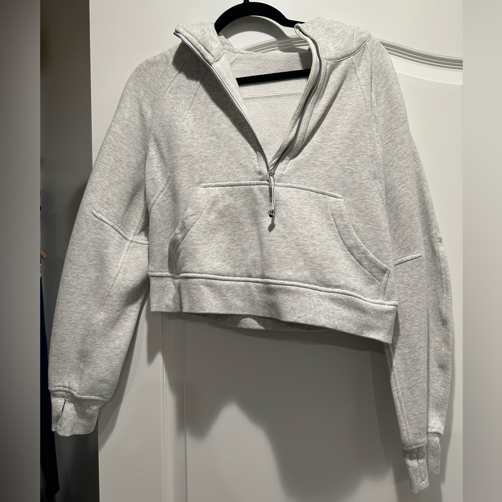 Lululemon Scuba Oversized Half-Zip - Heathered Core Ultra Light Grey - XS/S - Picture 2 of 3